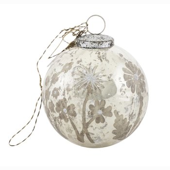 Julekugle med blomster