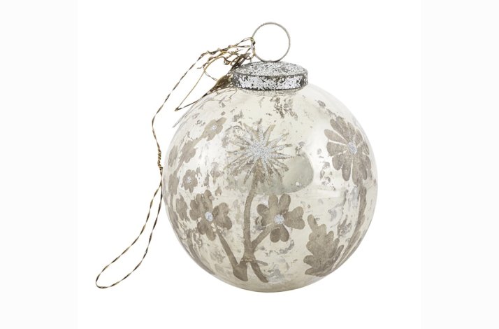 Julekugle med blomster