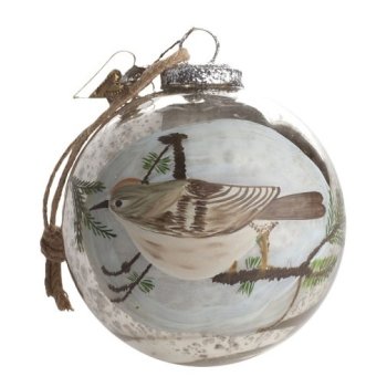 Julekugle med fugl